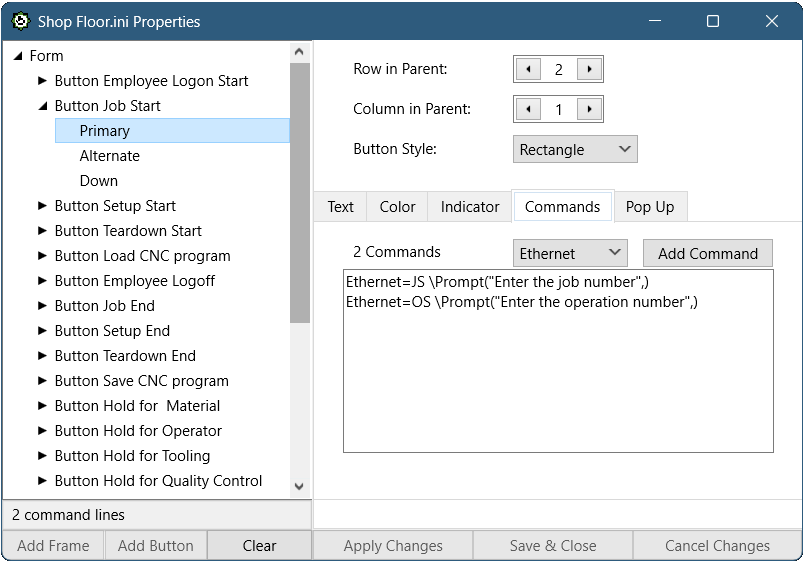 Predator Touch HMI Property Editor